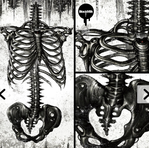 Rare BlackMilk Mechanical Skeleton Swimsuit XS - Picture 13 of 14